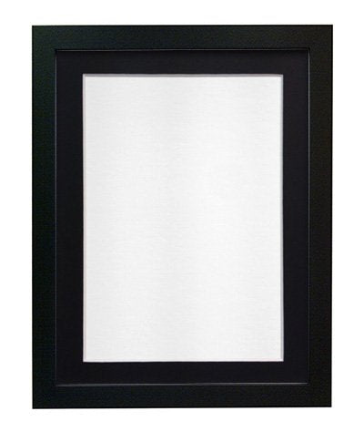 FRAMES BY POST 25 mm Wide H7 Picture Photo Frame with Black Mount 14 x 11 Pictur