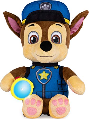 PAW Patrol Snuggle Up Chase Plush with Torch and Sounds, for Kids Aged 3 Years