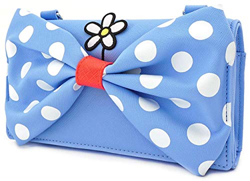 Mickey Mouse Loungefly - Minnie Polka Dot Women Handbag Blue-White-red, Faux Lea