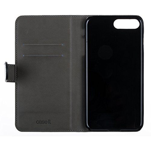 Case It Stitched Folio Case and Screen Protector for iPhone 7 Plus - Black