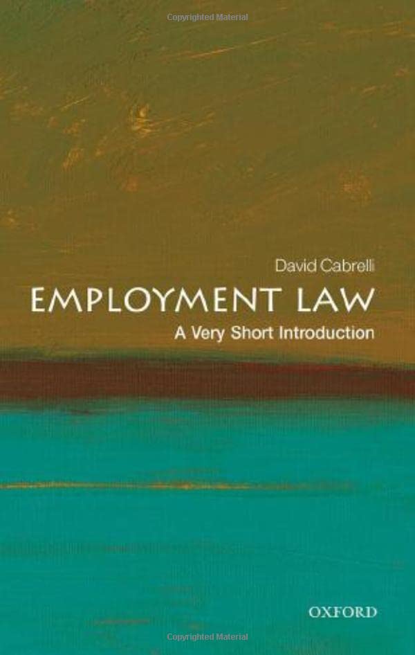 Employment Law: A Very Short Introduction (Very Short Introductions) [Paperback ]