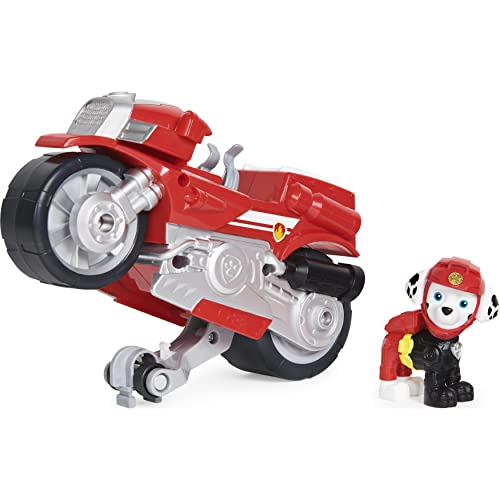 PAW Patrol, Moto Pups Marshall’s Deluxe Pull Back Motorcycle Vehicle with Wheeli