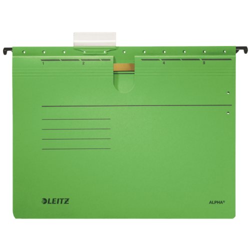 Leitz Alpha-Suspension File Coloured Card Green CFM