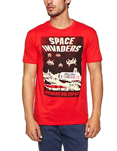 Trademark Space Invaders Del Espace Printed Men's Tee Red XX-Large