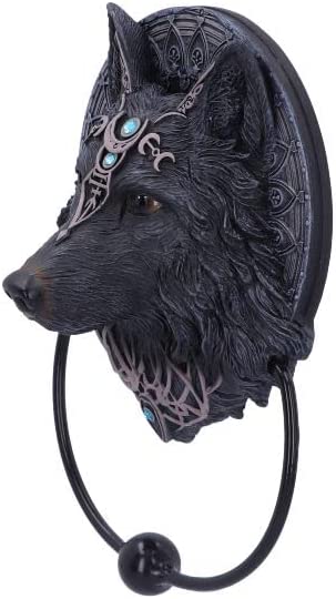 Nemesis Now Wolf Moon Door Knocker 20.5cm, Black