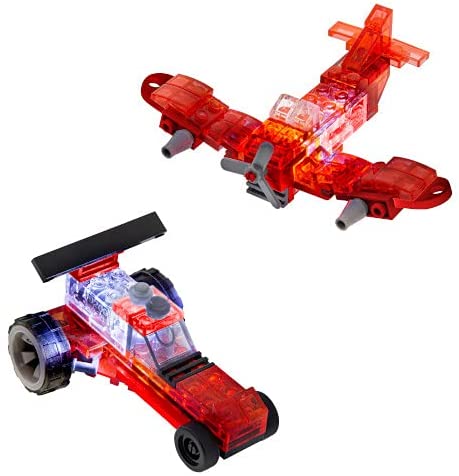 giochi preziosi s.p.a. LAM02201 Laser Pegs Microsparks-Vehicles 2 Pack Red Wing