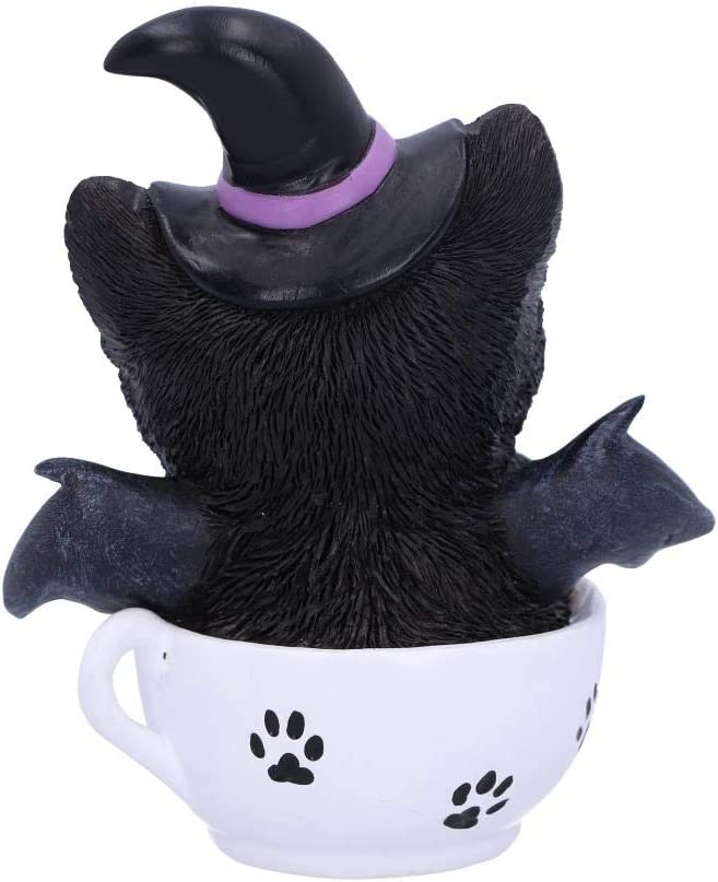 Nemesis Now Kit-teacup - Witch Cat Figurine in Teacup Polyresin Collectible 4