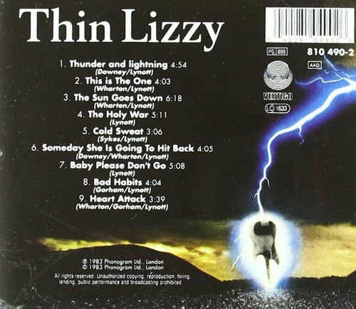 Thunder & Lightning - Thin Lizzy [Audio CD]