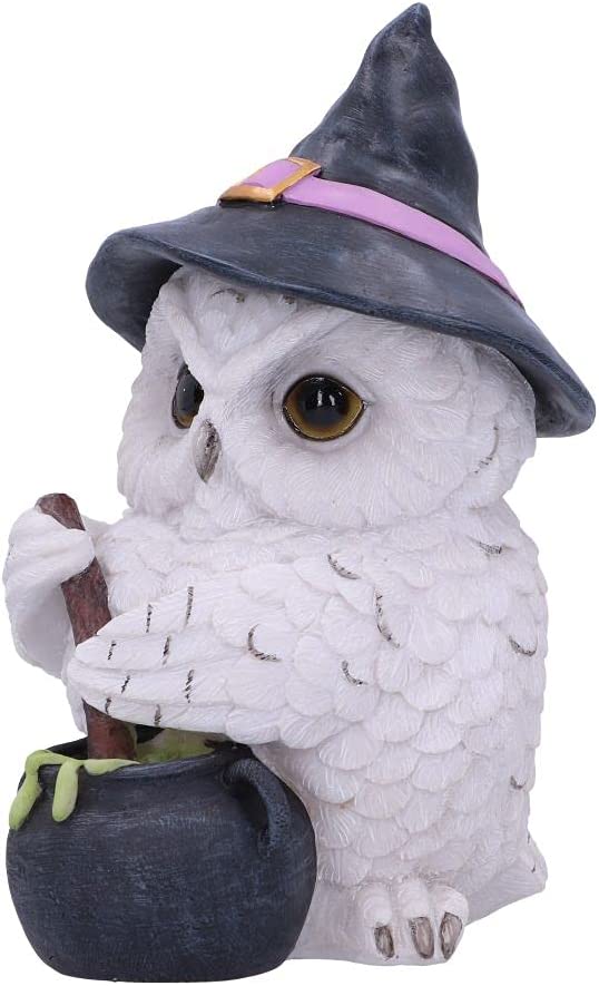 Nemesis Now Owl Potion Figurine 17.5cm, White