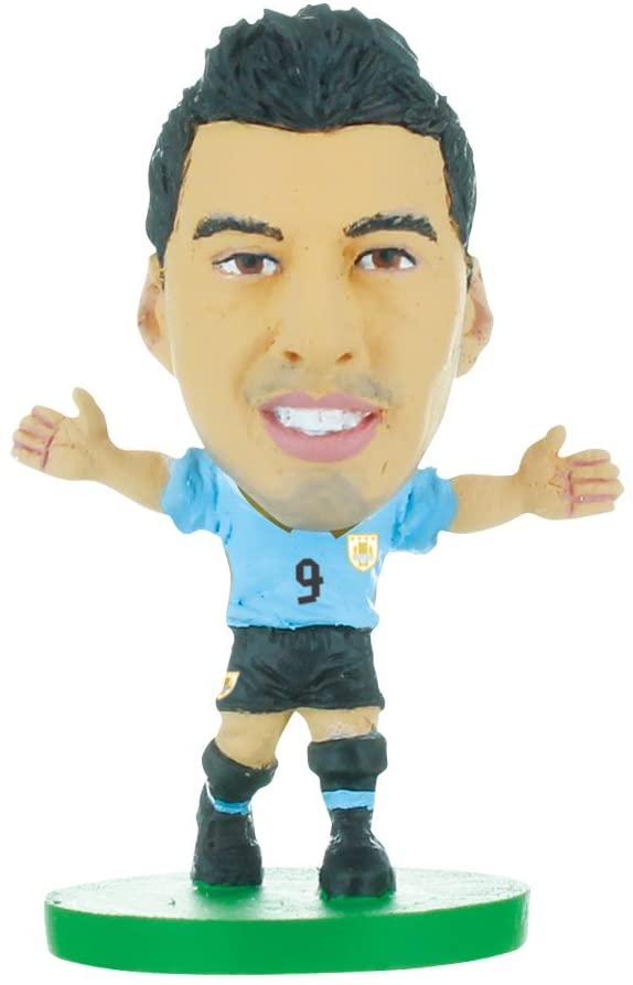 SoccerStarz Uruguay International Figurine Featuring Luis Suarez in Uruguay's Ho