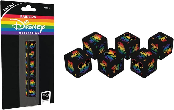 Disney USAopoly Dice Set Rainbow 6D6 (6)