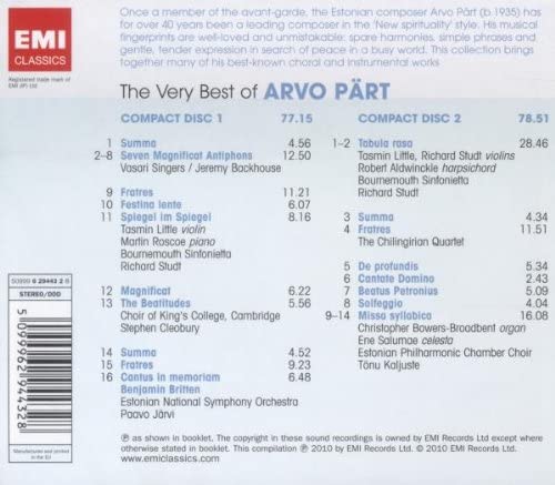 The Very Best of Arvo Part - [Audio CD]