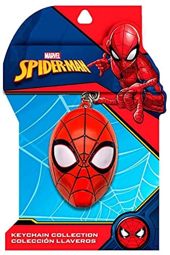 Kids Marvel Spiderman Mask Keychain In Metal 14x9.5 cm - MV15590