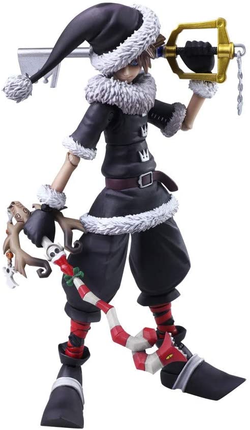 Square Enix XKHBAZZZ01 Bring Arts - Kingdom Hearts II Sora Christmas Town Version Action Figure, Multicolor, 15cm