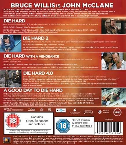 Die Hard - Legacy Collection (Films 1-5) -  Action/Thriller [Blu-Ray]