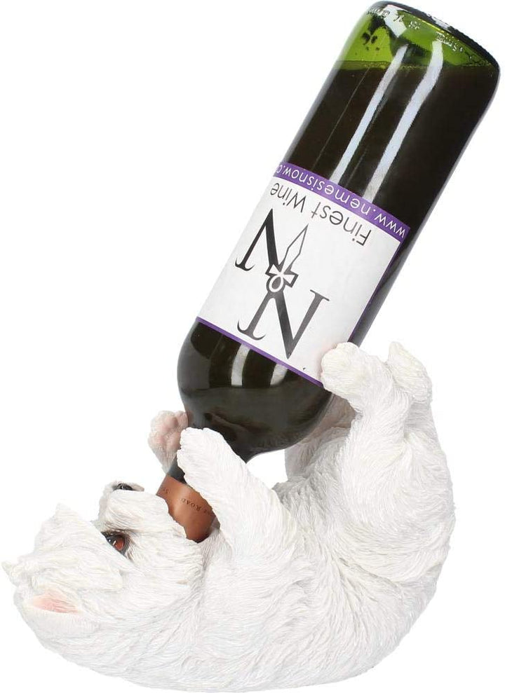 Nemesis Now Guzzlers West Highland Terrier Wine Bottle Holder 21cm White