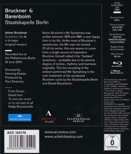 Bruckner: The Mature Symphonies [Daniel Barenboim, Staatskapelle Berlin] [Accentus: ACC102176] [2014] [Blu-ray]