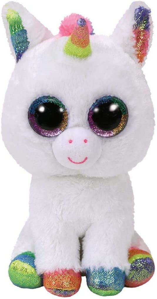 TY 36852 15cm PIXY Unicorn White Beanie BOOS, Multicolored, 6 Inches