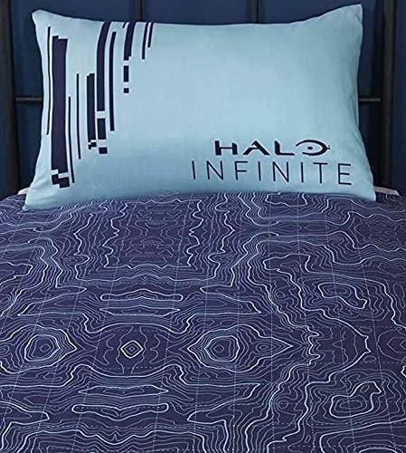 Halo, Polycotton, Blue, Single