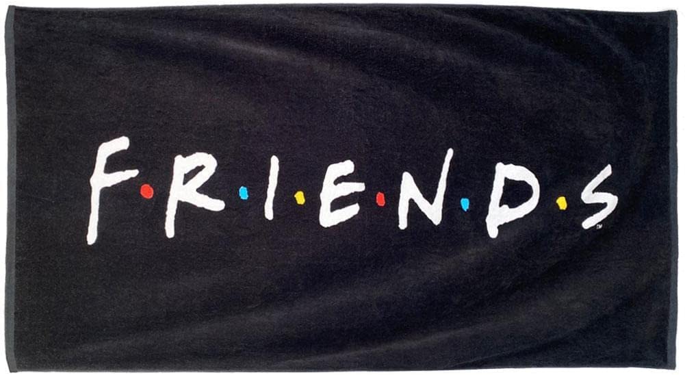 FRIENDS Logo Towel 75cm x 150cm 100% Official Merchandise, Black, 75x150cm