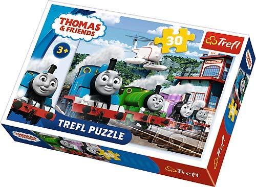 Trefl 916 18230 EA 30pcs Thomas & Friends Railway Race, Multi-Colored