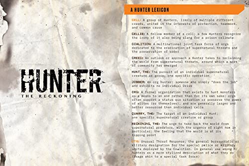 HUNTER RECKONING RPG CHARACTER JOURNAL HC