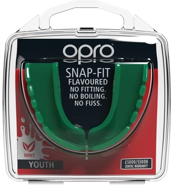 Opro Snap Fit Junior Mouthguard (Mint Green)