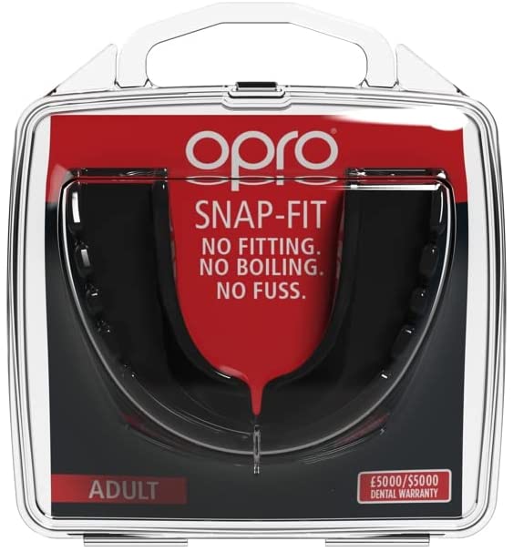 Opro Snap Fit Mouth Guard Adult Black