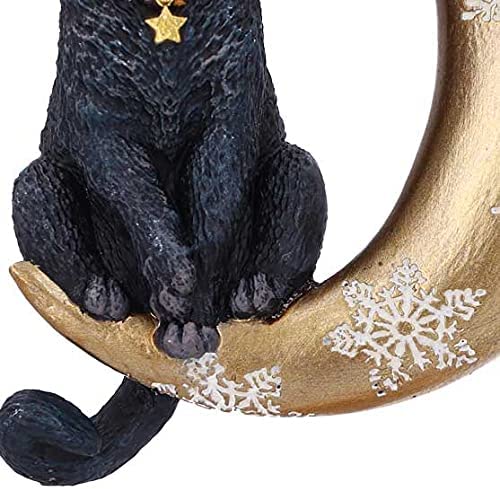 Nemesis Now Moon Cat Hanging Ornament (LP) 9cm, Gold