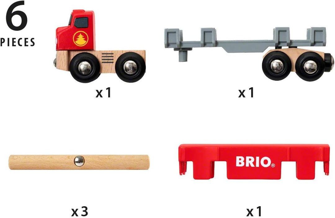 BRIO World Lumber Truck Toy Vehicle for Kids Age 3 Years Up