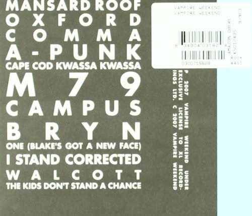 Vampire Weekend - Vampire Weekend [Audio CD]