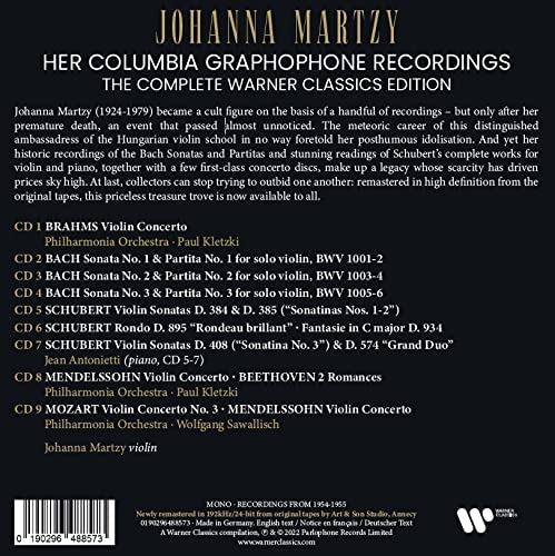 Johanna Martzy - The Complete Warner Recordings [Audio CD]