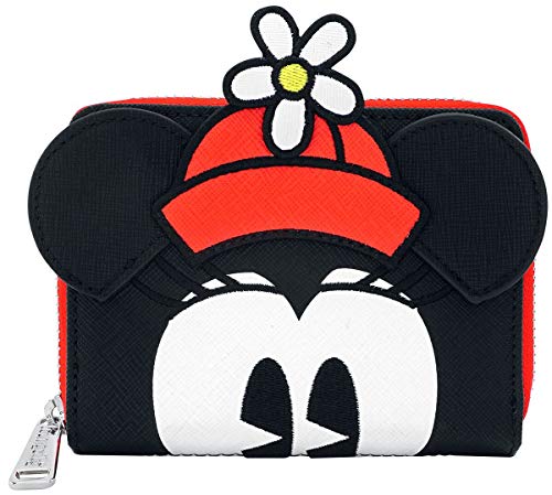 Mickey Mouse Loungefly - Minnie Polka Dot Women Wallet Black-White-red, Faux Lea