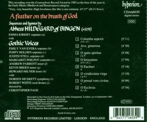 Hildegard of Bingen: A Feather on the Breath of God - Abbess Hildegard of Bingen [Audio CD]