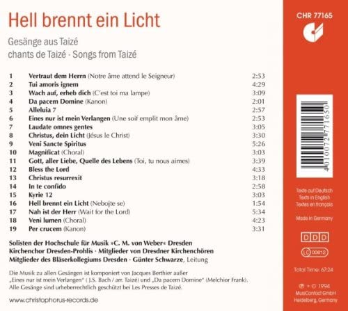 Kirchenchor Dresden-Prohlis; GUnter Schwarze - TaizE: Hell brennt ein Licht: Songs from TaizE [Audio CD]