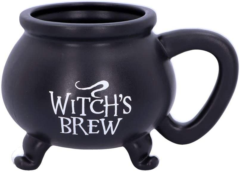Nemesis Now Black U4791P9 Smooth Witch's Brew Cauldron Mug 13.5cm, Resin w. Stai