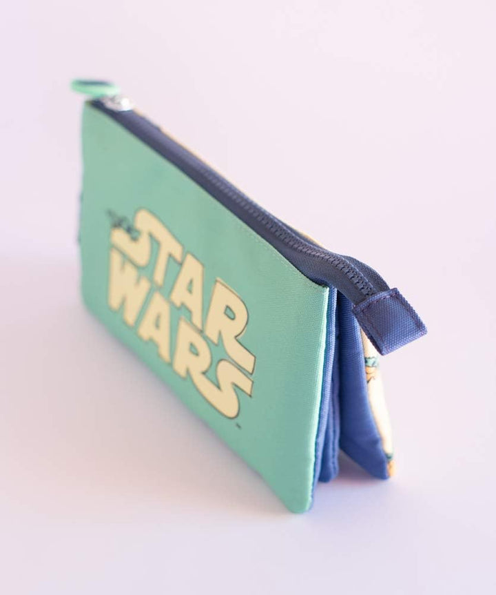 Grupo Erik Star Wars The Mandalorian Pencil Case | 3 Compartments Kids Pencil Case I Cosmetic Case