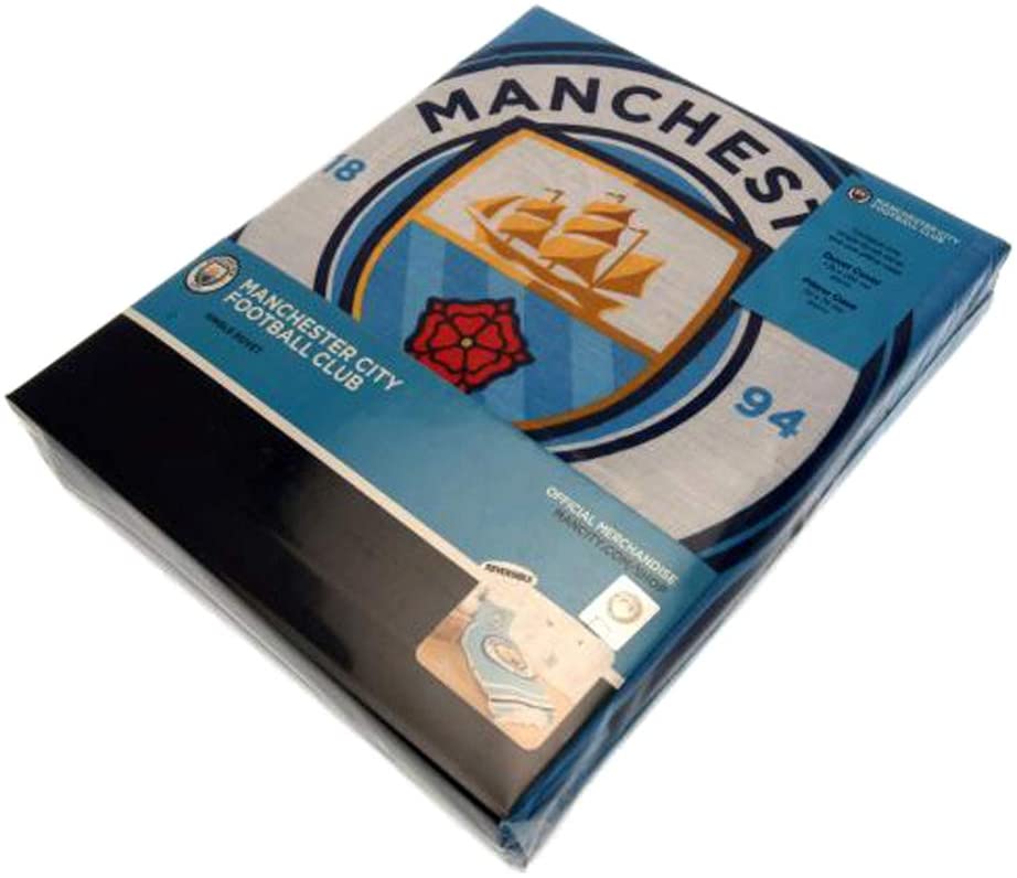 Manchester City FC Pulse Single Duvet Cover and Pillowcase Set