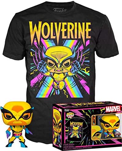 X-Men - Funko Pop! & Tee Box - Wolverine Black Light - Large