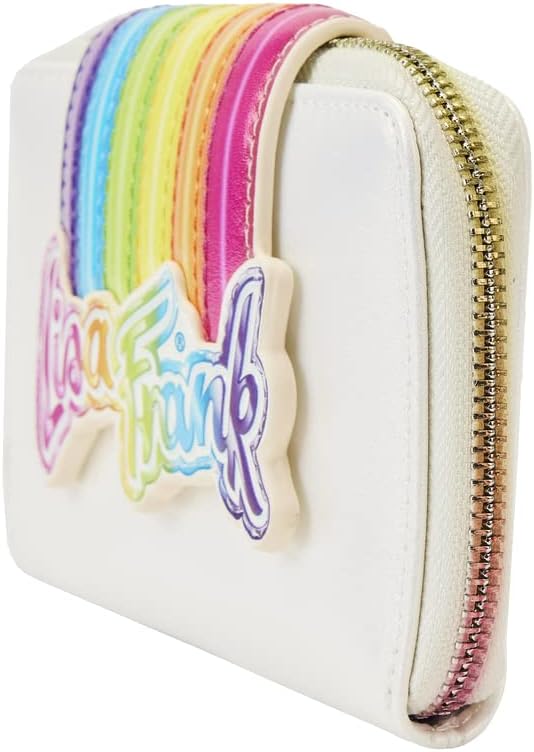 Loungefly Lisa Frank Rainbow Logo Zip Wallet, Multi, One Size, Zip Around Purse / Wallet