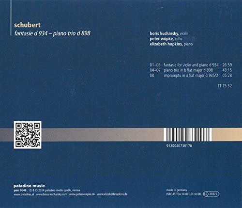 Schubert: Fantasie d 934 - Piano trio d 898 - Impromptu d 935/2 [Audio CD]