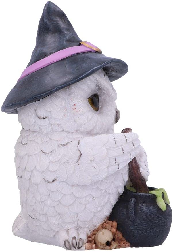 Nemesis Now Owl Potion Figurine 17.5cm, White