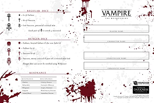 VAMPIRE MASQUERADE RPG CHARACTER JOURNAL HC