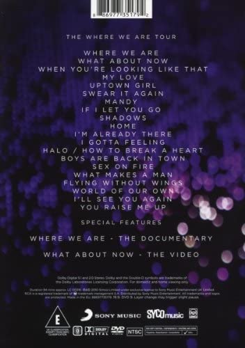 Westlife's The Where We Are Tour Live From The O2 [DVD]