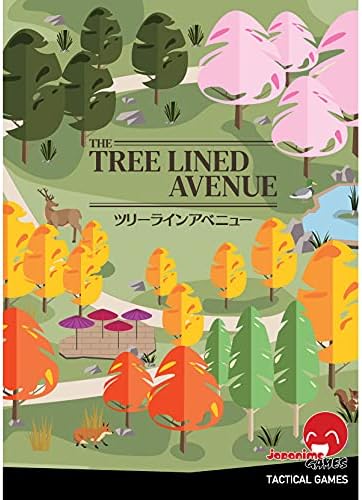 Japanime Games | The Tree Lined Avenue | Card Game | Ages 14+ | 2-4 Players | 20-30 Minutes Playing Time