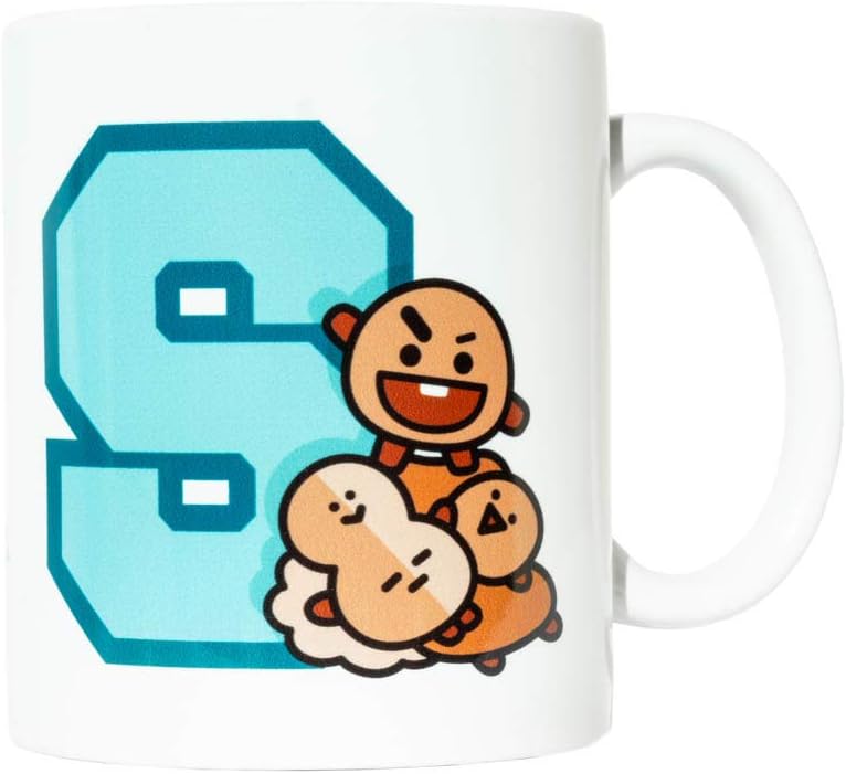 Grupo Erik BT21 Official Merchandise Shooky Ceramic Mug | 35 cl - 350 ml | Coffee Mug