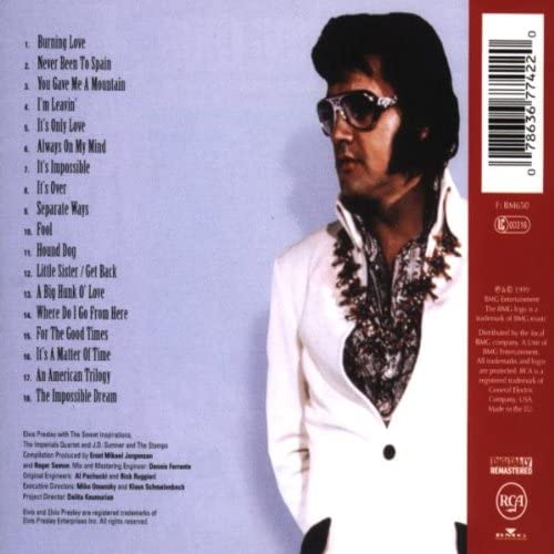 Burning Love - Elvis Presley [Audio CD]