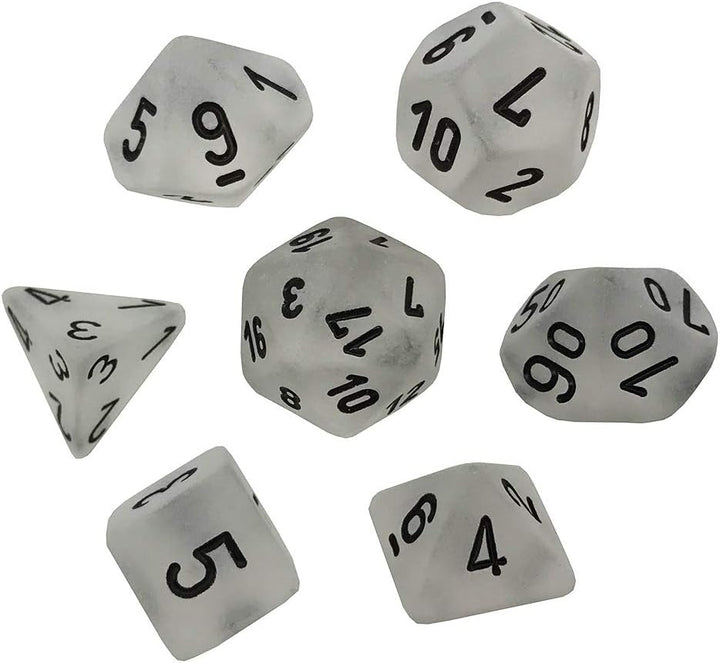 Chessex CHX27401 Dice-Frosted Clear/Black Set