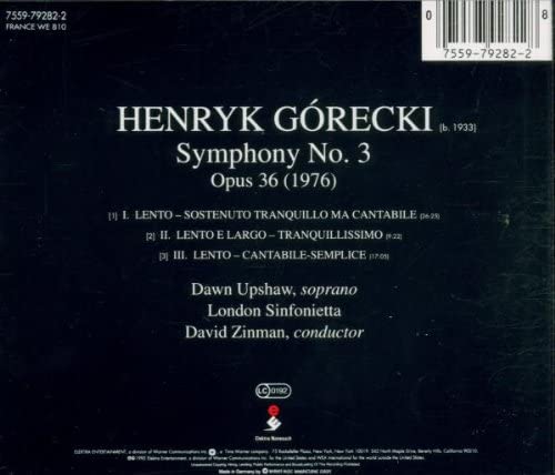 Gorecki:Symphony No.3 [Audio CD]