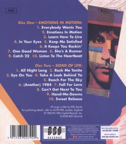 Billy Squier  - Emotions In Motion / Signs Of Life [Audio CD]